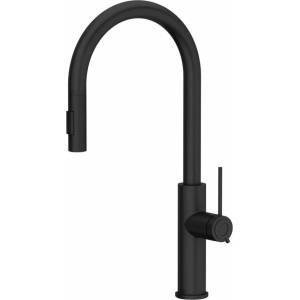 Quadron Кухненски смесител с издърпващ се душ Quadron Unique Q-Line Slim Jennifer, въглеродно черно покритие (3623510_BLM)