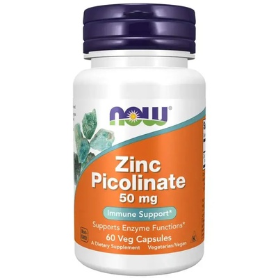 NOW Zinc Picolinate, Цинк Пиколинат 50 мг, 60 капсули (NF1550)