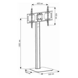 TECHLY Floor Stand 32-70, 50kg adjustable