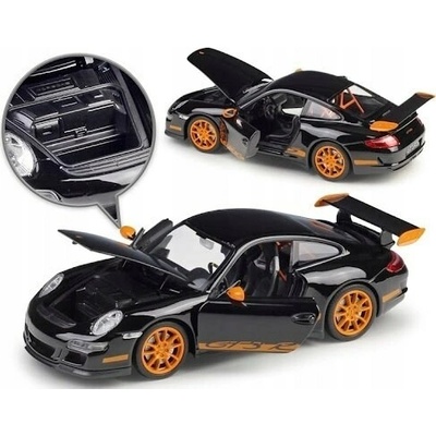 Auto Welly Porsche 911 GT3 RS čierno-oranžové kovové 1:24