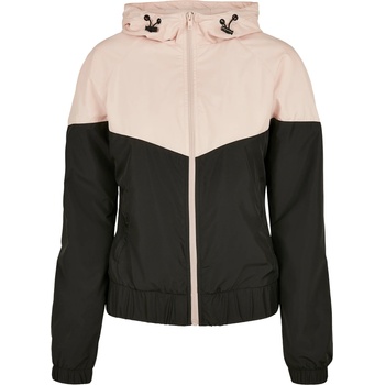 Urban Classics Дамско яке в розово и черно Urban Classics Ladies Arrow Windbreaker lightpink/black UB-TB3638-02684 - Розов, размер 5XL