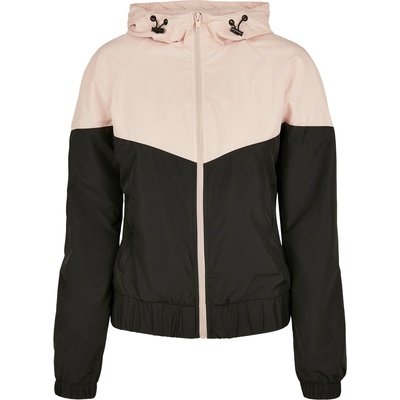 Urban Classics Дамско яке в розово и черно Urban Classics Ladies Arrow Windbreaker lightpink/black UB-TB3638-02684 - Розов, размер S