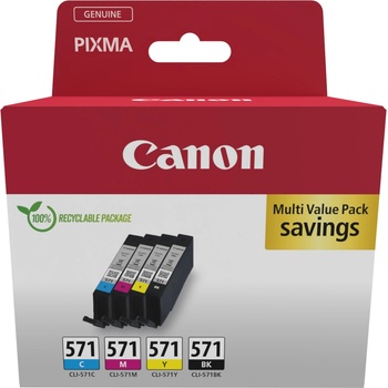 Canon Комплект от 4 глави за Canon Pixma TS6050/MG5750/TS9000 Series - Ink - CLI571 (CLI-571) / 0386C008 - BK/C/M/Y - Multipack - PN 0386C008 (0386C008)