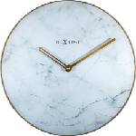 NeXtime Стенен часовник Marble със златен обков бял (8189WI)