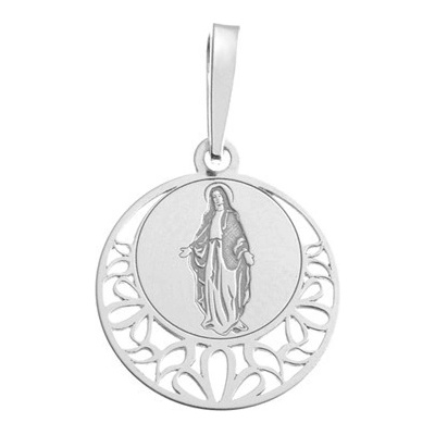 Zlatnictví Zlatíčko Stříbrný přívěsek kolečko madonka 000.00015