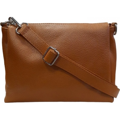 Vera Pelle kožená dámská crossbody kabelka koňaková 8799 kuze D17