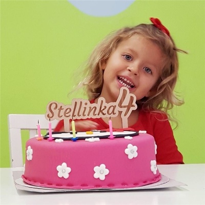 Okamih Ozdoba na dort k narozeninám se jménem a věkem