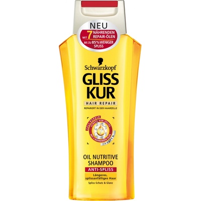 Schwarzkopf Gliss Kur Oil Nutritive regeneračný šampón s olejom proti lámaniu vlasov 400 ml