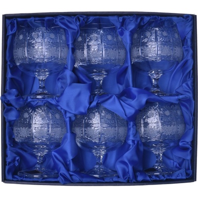 ONTE CRYSTAL Broušené skleničky na rum brandy koňak Klasika Počet sklenic 6 sklenic v dárkové sadě 250 ml