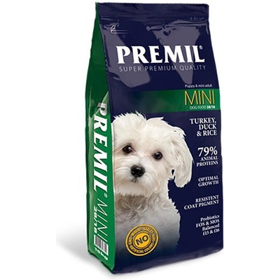 PREMIL mini - ПЪЛНОЦЕННА ХРАНА ЗА КУЧЕТА ОТ МАЛКИ И СРЕДНИ ПОРОДИ