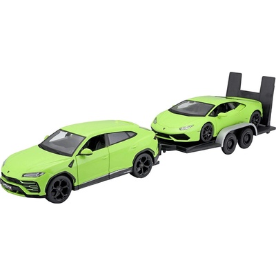 Maisto Lamborghini Urus s přívěsem a Lamborghini Huracan Coupe 1:24