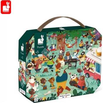 Image 1 of Janod - Детски пъзел в куфарче - Семейство мечки - 54 части (J02610)