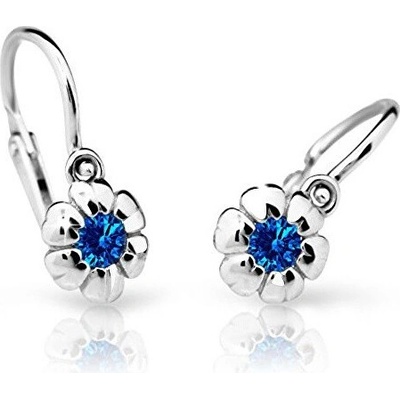 Cutie Jewellery dětské náušnice z bílého zlata C2151-10-X-2 modrá