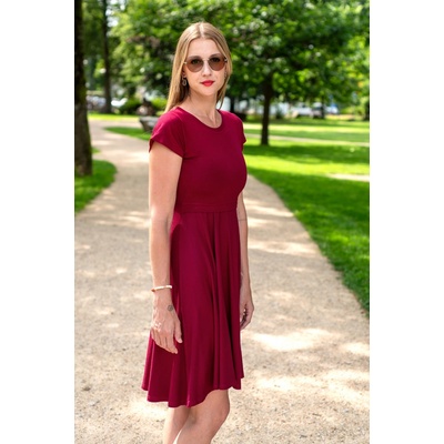 Jsem máma bambusové kojicí šaty bordó – Zboží Mobilmania