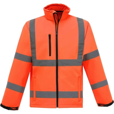 Yoko reflexní softshellová bunda HVK09 Fluorescent Orange