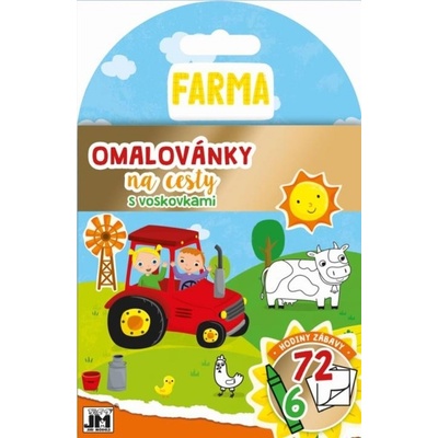 Omalovánky na cesty s voskovkami Farma