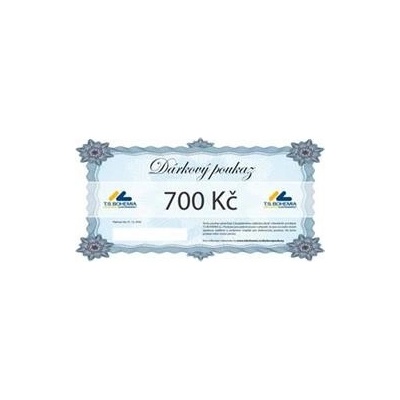 Dárkový poukaz T.S.BOHEMIA 700 Kč TSB0700