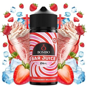 Bombo Bar Juice Strawberry Milkshake Ice 24ml/120ml - boombvaping - 23,45 лв