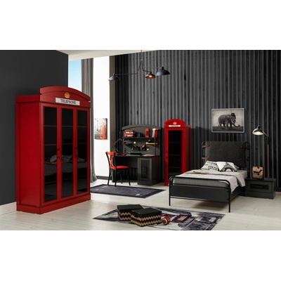 Юношески комплект London V1 графит и червено