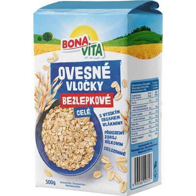 Bonavita Ovsené vločky bezlepkové celé 500 g