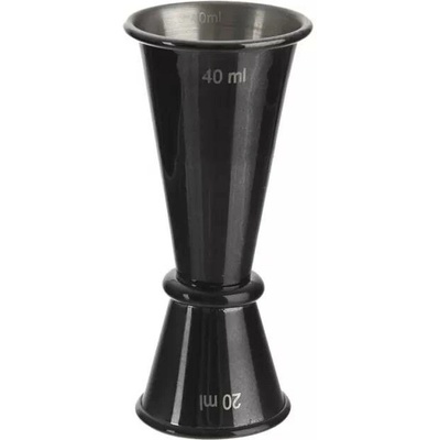 Odměrka nerez barová BLACK oboustranná 20 ml/40 ml