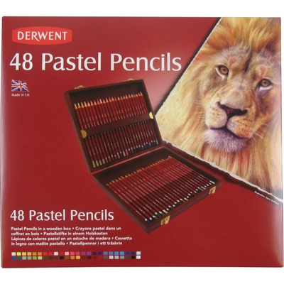 Derwent sada 48 pastelov v ceruzke drevený box
