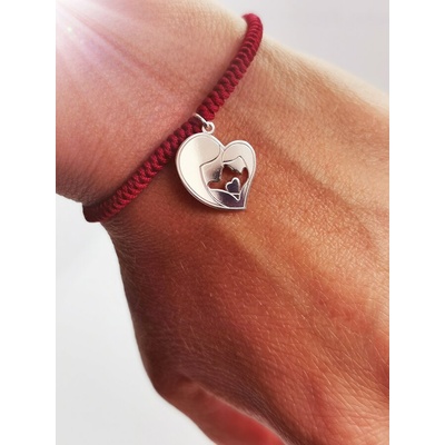 Гривна с червен конец за Мама (ДСГ3)