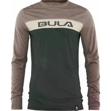 Bula Retro Merino Wool Crew Tmavě zelená hnědá béžová