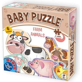 D-Toys - Puzzle 6v1 Farm animals - 1 - 39 piese