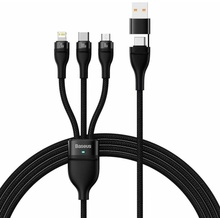 Baseus CASS030001 Flash Series II USB - USB Type C / Lightning / micro USB 100 W, 1,2m, černý