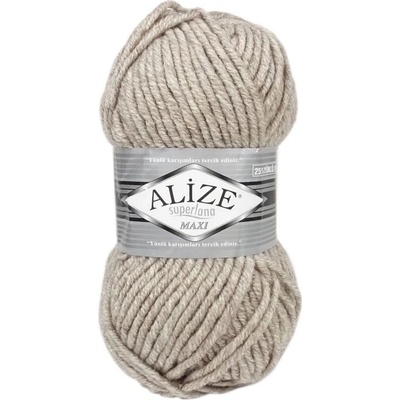 Alize Superlana Maxi 207 melírovaná svetlá hnedá
