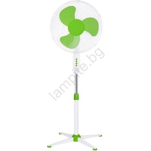 EUROLAMP Вентилатор на стойка 60w/230v Ø 40 см бял/зелен (eu0682)