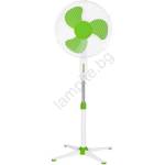 EUROLAMP Вентилатор на стойка 60w/230v Ø 40 см бял/зелен (eu0682)