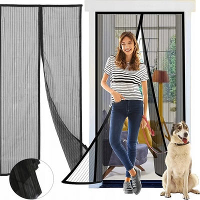 Pgum-Sill síť proti hmyzu do dveří 1x2,1/2,2m černá magnetická KLIK-KLAK – Zboží Mobilmania