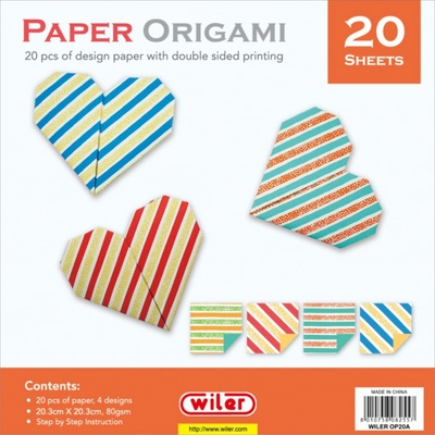 WILER Origami papír 20,3x20,3cm 20ks/80g OP20A