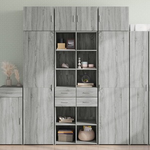 vidaXL Шкаф за съхранение, сив сонома, 70x42, 5x225 см, инженерно дърво (3281341)