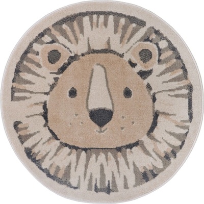 Hanse Home Бежов детски килим ø 100 cm Lion - Hanse Home (105966-100)