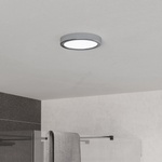 EGLO 901762 - LED плафон за баня FUEVA LED/7, 5W/230V Ø16, 6 cm IP44 хром (EG901762)