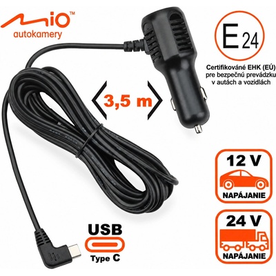 Mio Adaptér do auta Charger USB-C [90stupňový hrot, 2 A]