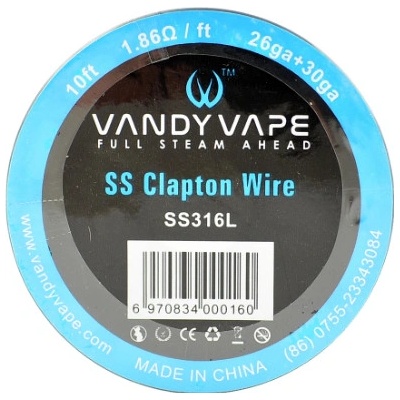 Vandy Vape Clapton Wire SS316L/26GA+30GA 3m