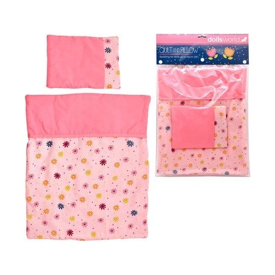 Dolls World Peřinka a polštářek pro panenky 46 cm