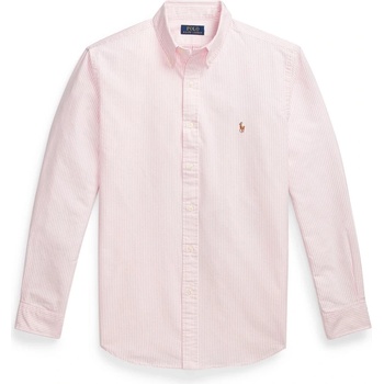 Ralph Lauren Men's Slim Fit Striped Oxford Shirt - New Rose/White