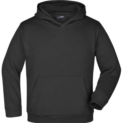 James & Nicholson dětská mikina s kapucí JN 47K black