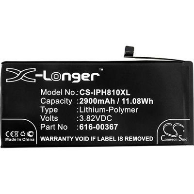 Cameron Sino iPhone 8 Plus 5.5 CAMERON SINO Li-Polymer батерия 3.82V/2900mAh, съвместима с Apple 616-00367, ЧЕРНА CS-IPH810XL (CS-IPH810XL)