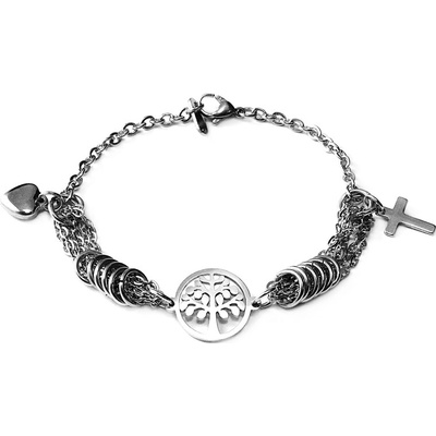 BM Jewellery Dámský náramek strom života z chirurgické oceli S238070
