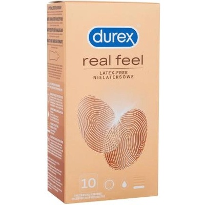 Durex Real Feel 10 бр безлатексов презерватив със силиконов лубрикантен гел