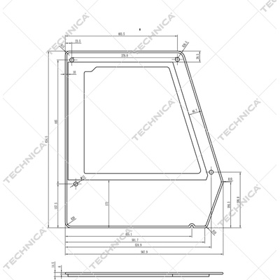 TECHNICA Bočné sklo, pravé pre 461125 | TECHNICA, 461125/054