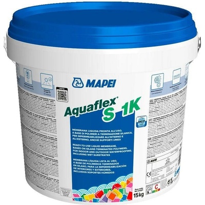 MAPEI Aquaflex S 1K jednosložková hydroizolace pod dlažbu a obklad 15 kg Šedá