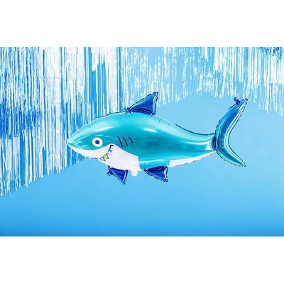 PartyDeco Fóliový balón supershape Žralok 92x48cm