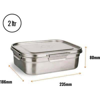 Elephant Box – Nerezový svačinový box Jumbo 2v1 (1200 ml + 350 ml) l: 2 l Large